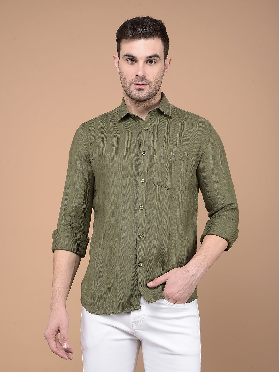 Olive Stripes Shirt