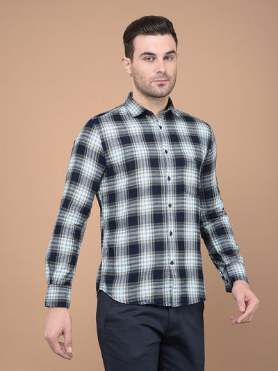 Green Checked 100% Cotton Shirt