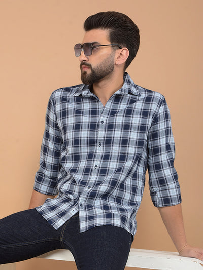 Black Checked Shirt-Men Shirts-Crimsoune Club