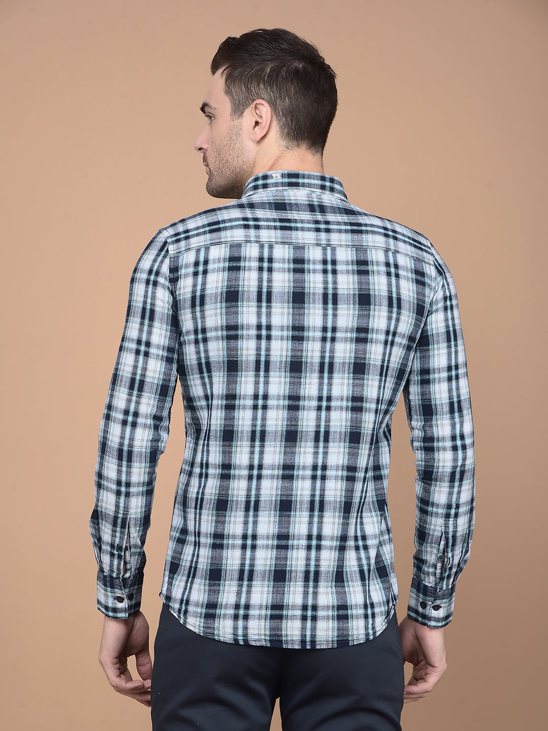 Green Checked 100% Cotton Shirt