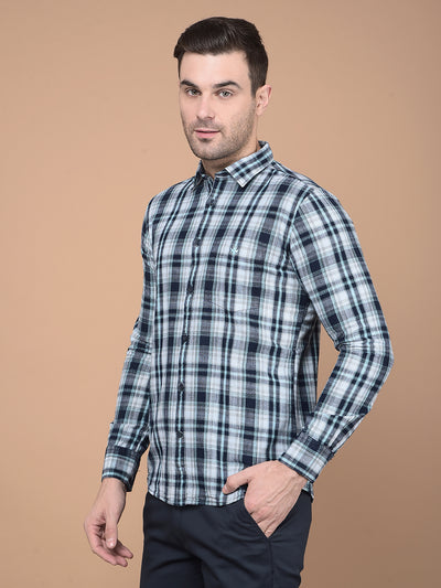 Green Checked 100% Cotton Shirt