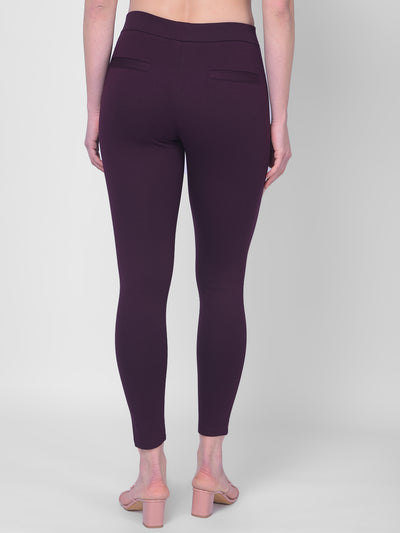 Purple Tights-Women Jegging-Crimsoune Club