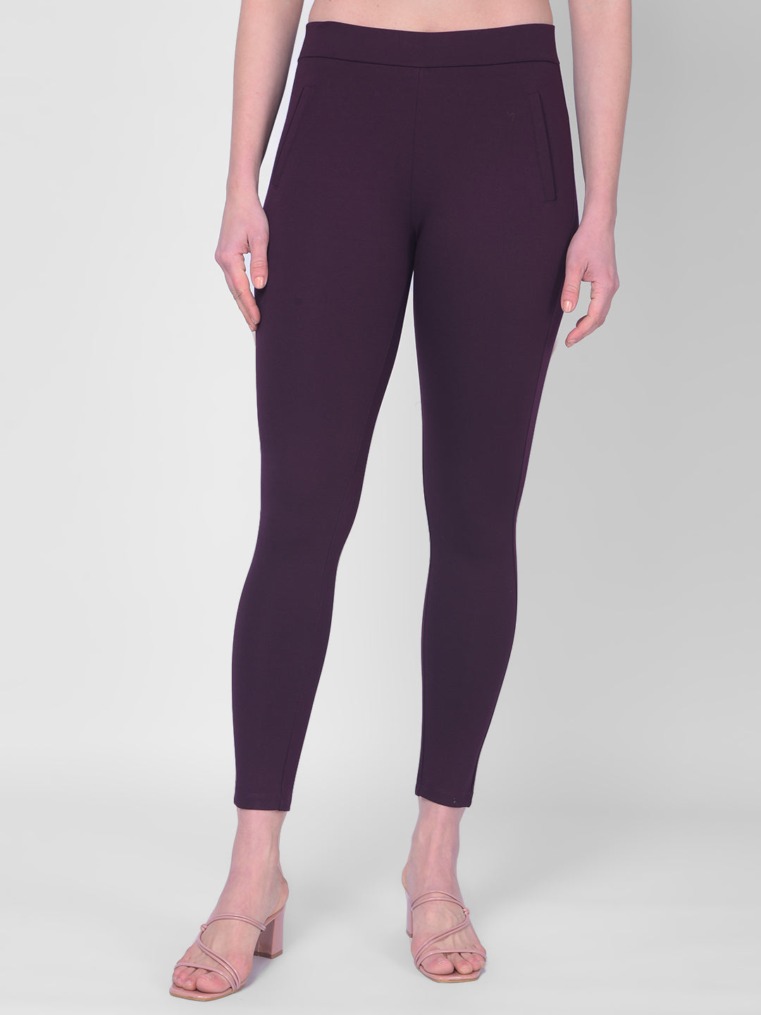 Purple Tights-Women Jegging-Crimsoune Club