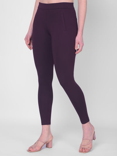 Purple Tights-Women Jegging-Crimsoune Club