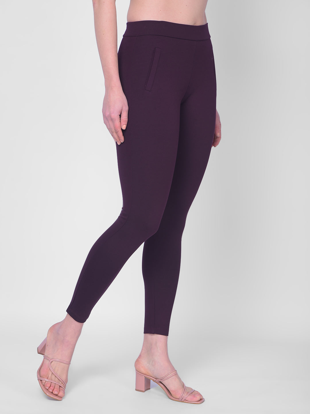 Purple Tights-Women Jegging-Crimsoune Club