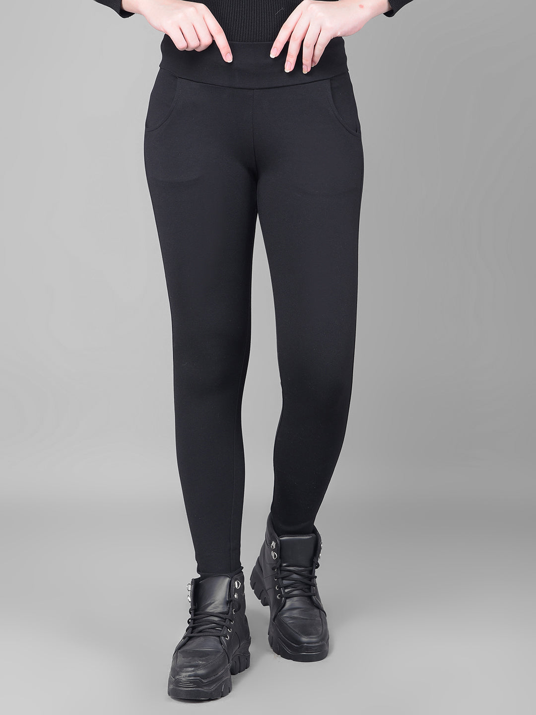 Black Skinny Trousers-Women Trousers-Crimsoune Club