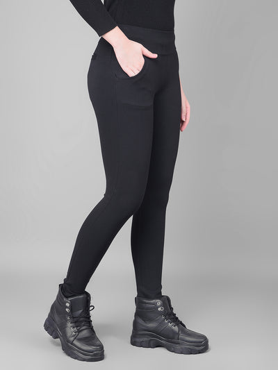 Black Skinny Trousers-Women Trousers-Crimsoune Club