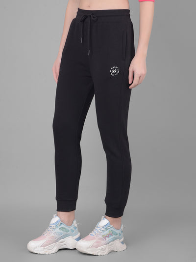 Black Joggers Trackpants-Women Trackpants-Crimsoune Club