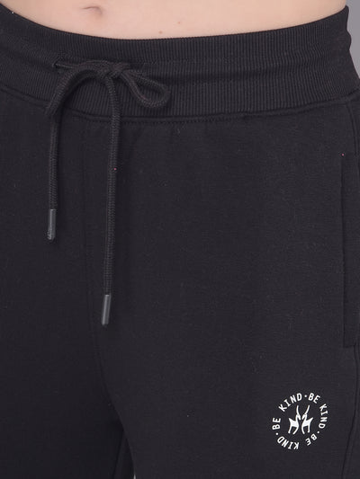 Black Joggers Trackpants-Women Trackpants-Crimsoune Club