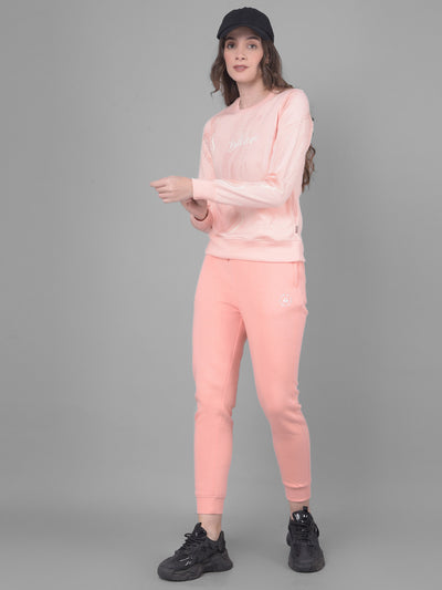 Pink Joggers Trackpants-Women Trackpants-Crimsoune Club