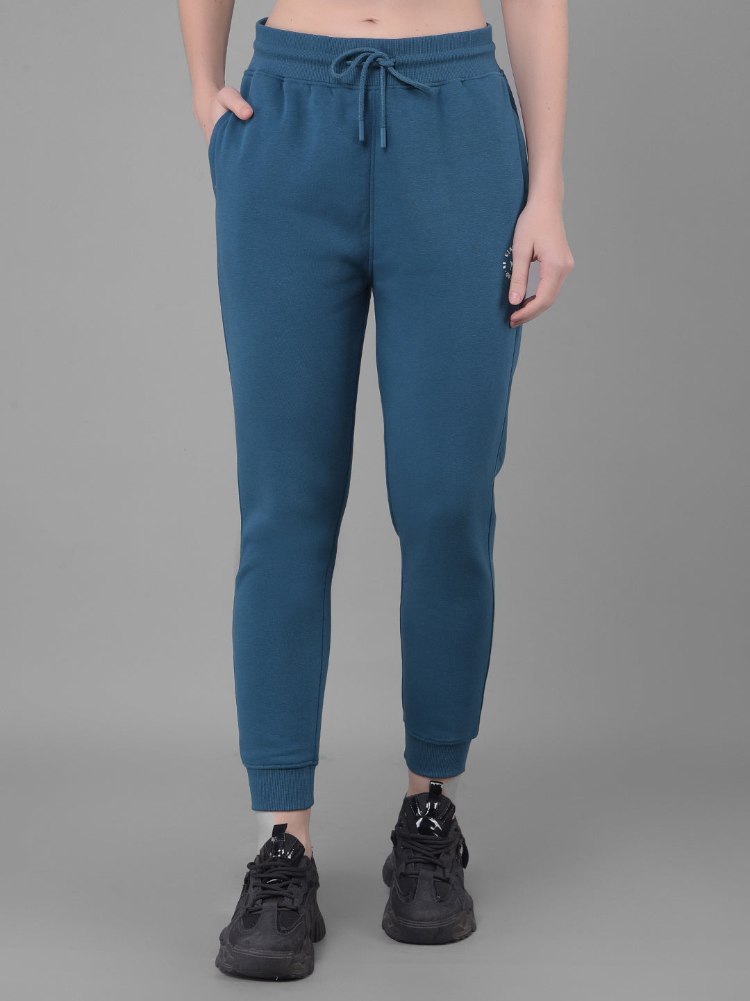 Green Joggers Trackpants-Women Trackpants-Crimsoune Club