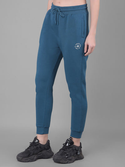 Green Joggers Trackpants-Women Trackpants-Crimsoune Club