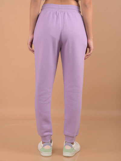 Purple Joggers-Women Trackpants-Crimsoune Club