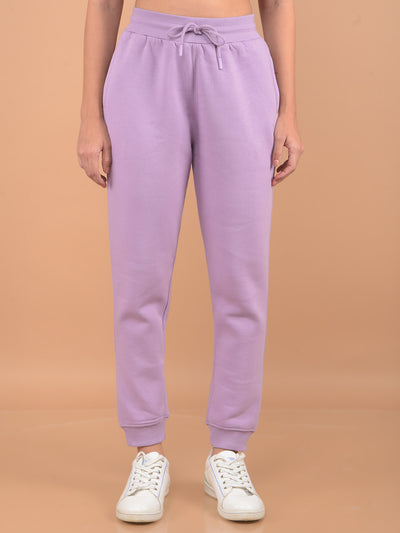 Purple Joggers-Women Trackpants-Crimsoune Club