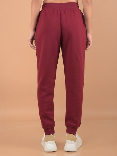 Wine Joggers-Women Trackpants-Crimsoune Club