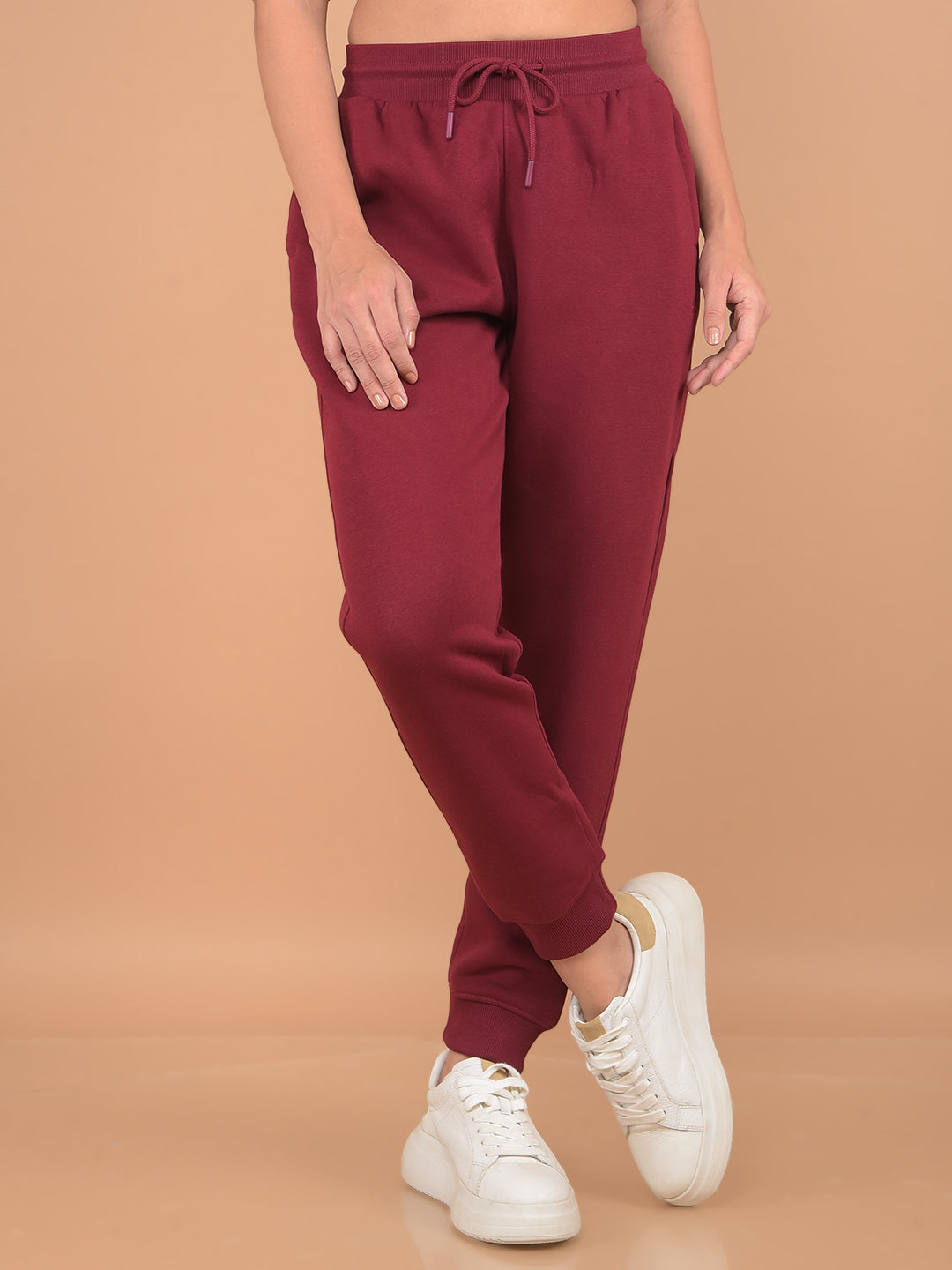 Wine Joggers-Women Trackpants-Crimsoune Club