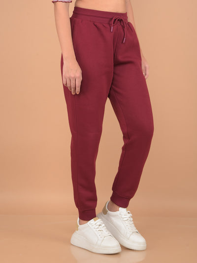 Wine Joggers-Women Trackpants-Crimsoune Club