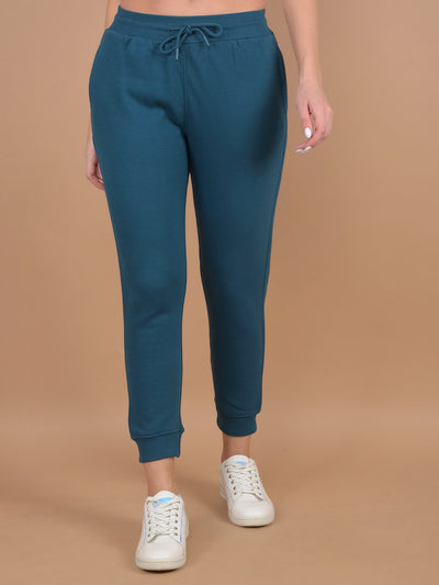 Blue Joggers-Women Trackpants-Crimsoune Club