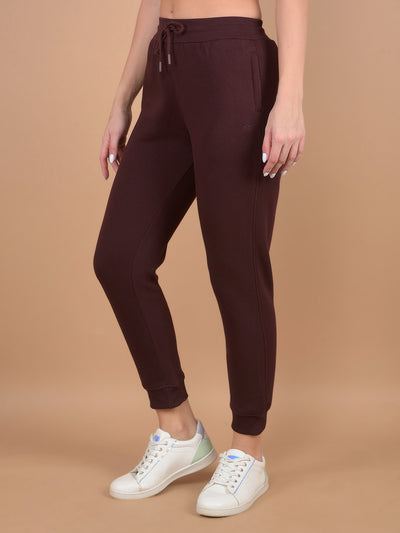 Brown Joggers-Women Trackpants-Crimsoune Club