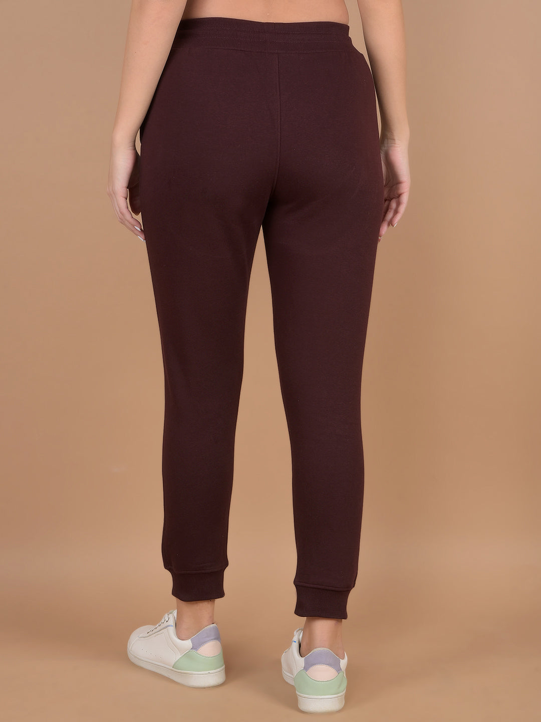 Brown Joggers-Women Trackpants-Crimsoune Club