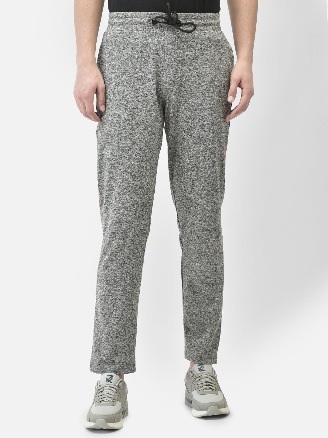 Grey Track Pants-Men Track Pants-Crimsoune Club