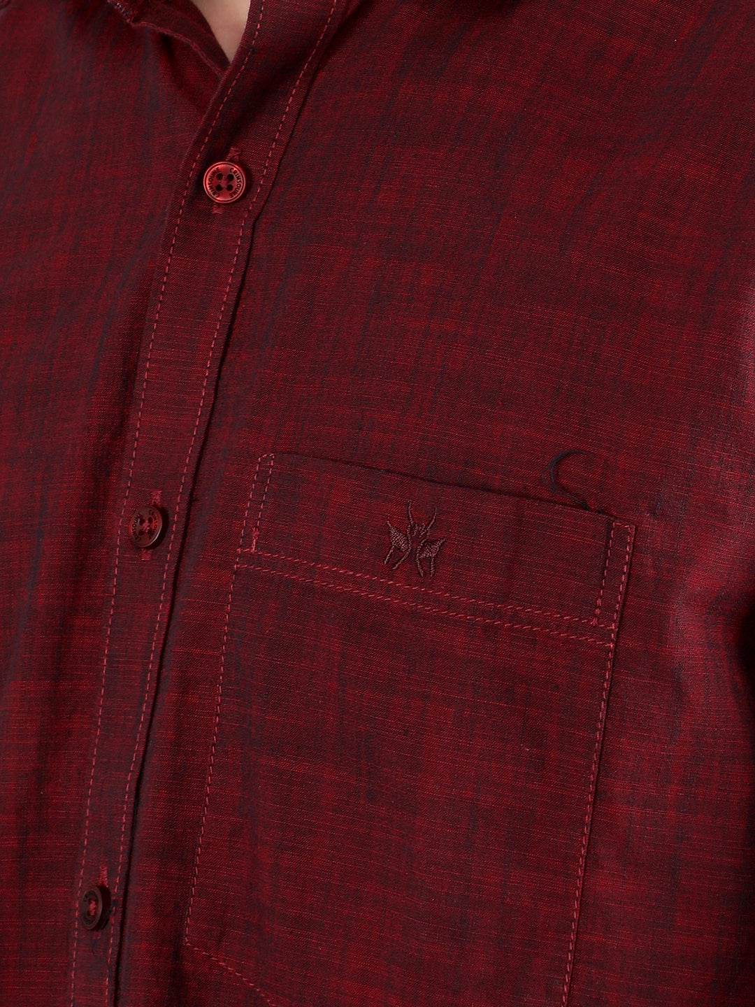 Maroon 100% Cotton Shirt-Men Shirts-Crimsoune Club