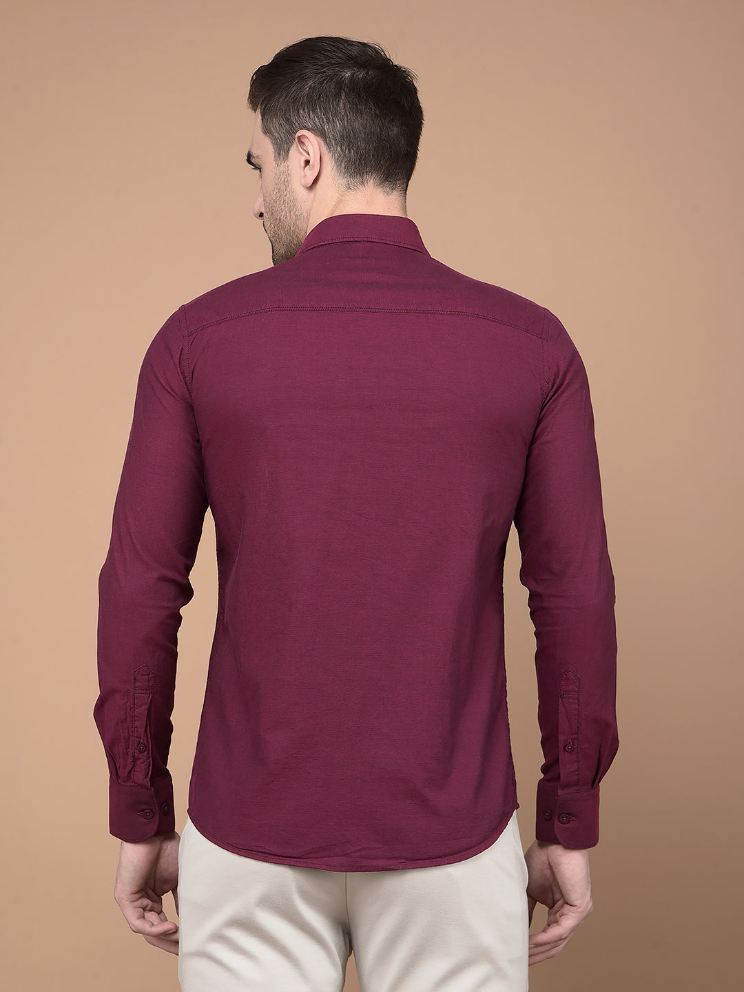 Maroon 100% Cotton Shirt