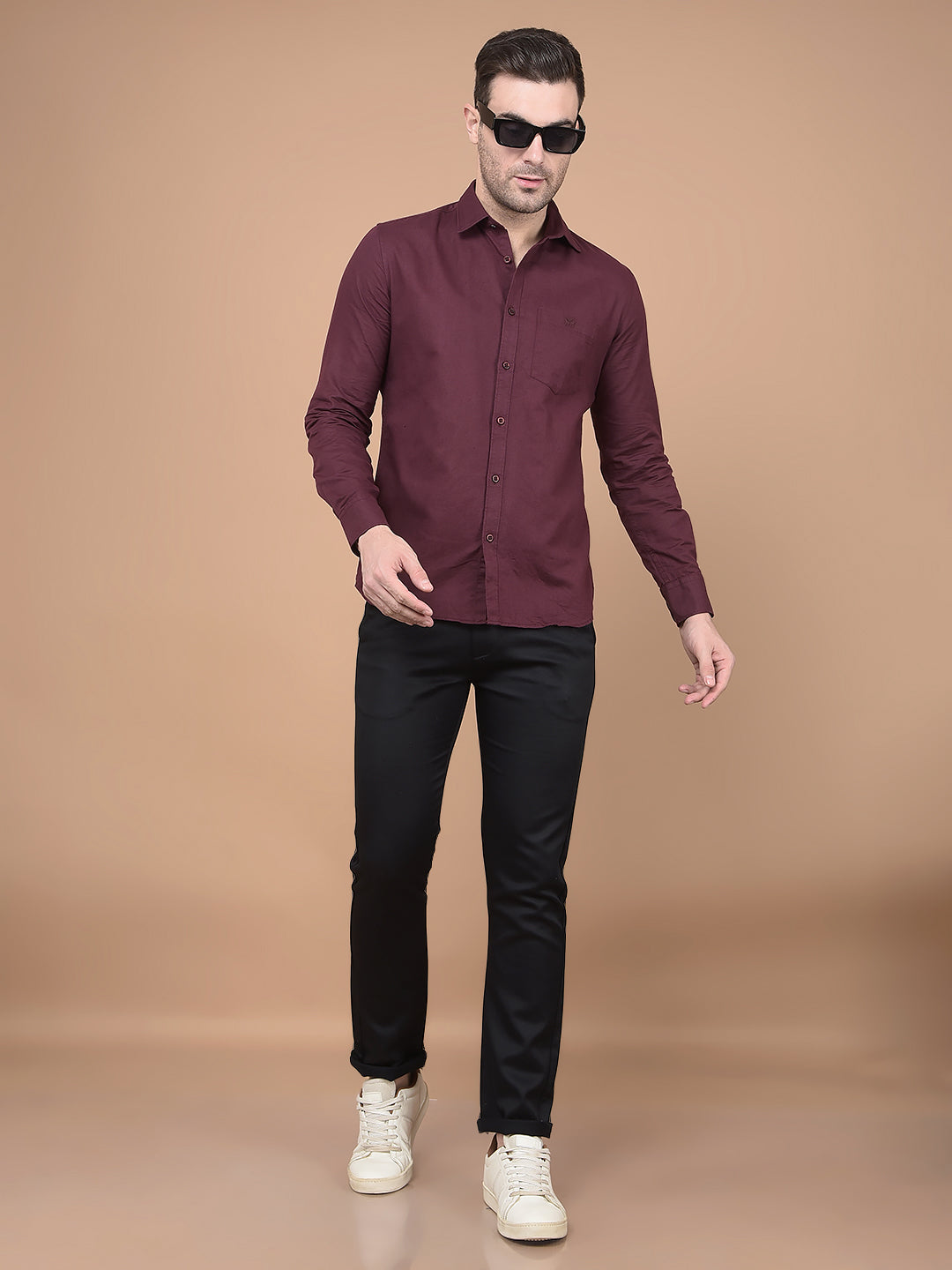 Wine Linen Shirt