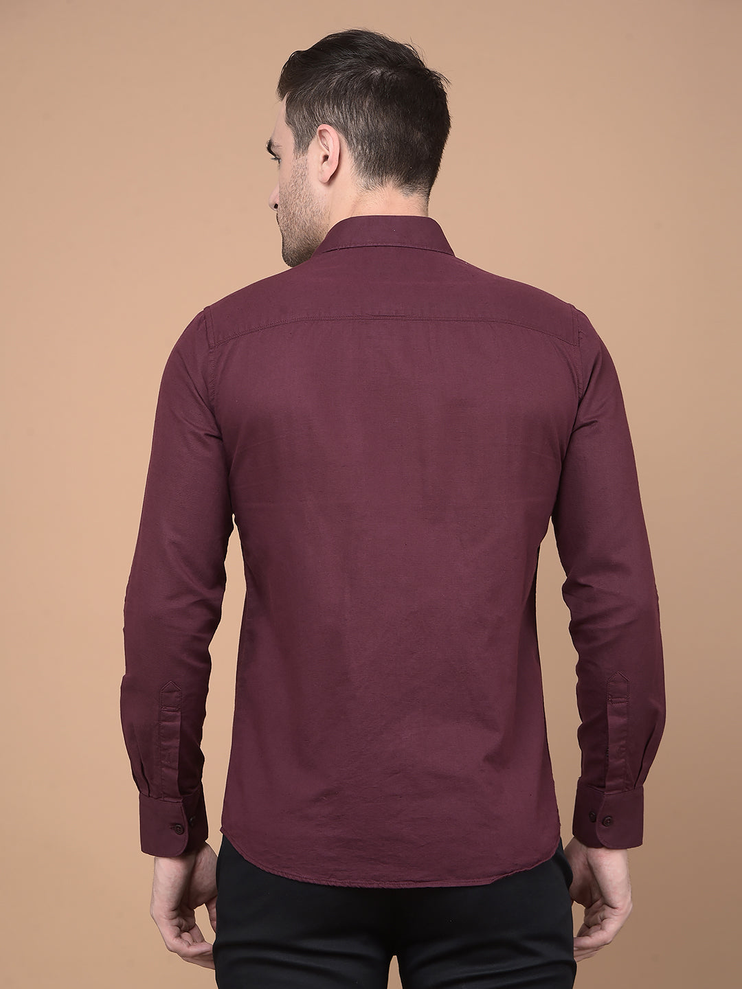 Wine Linen Shirt