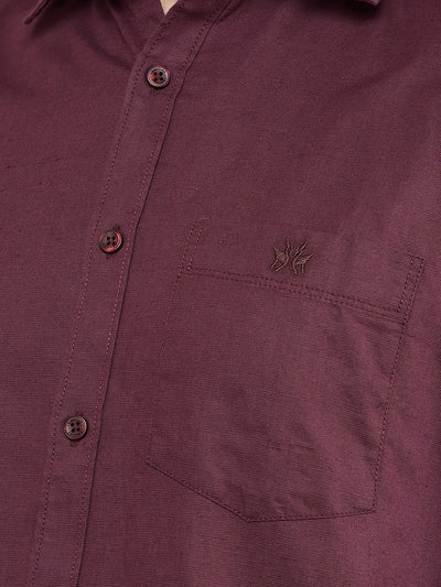 Wine Linen Shirt