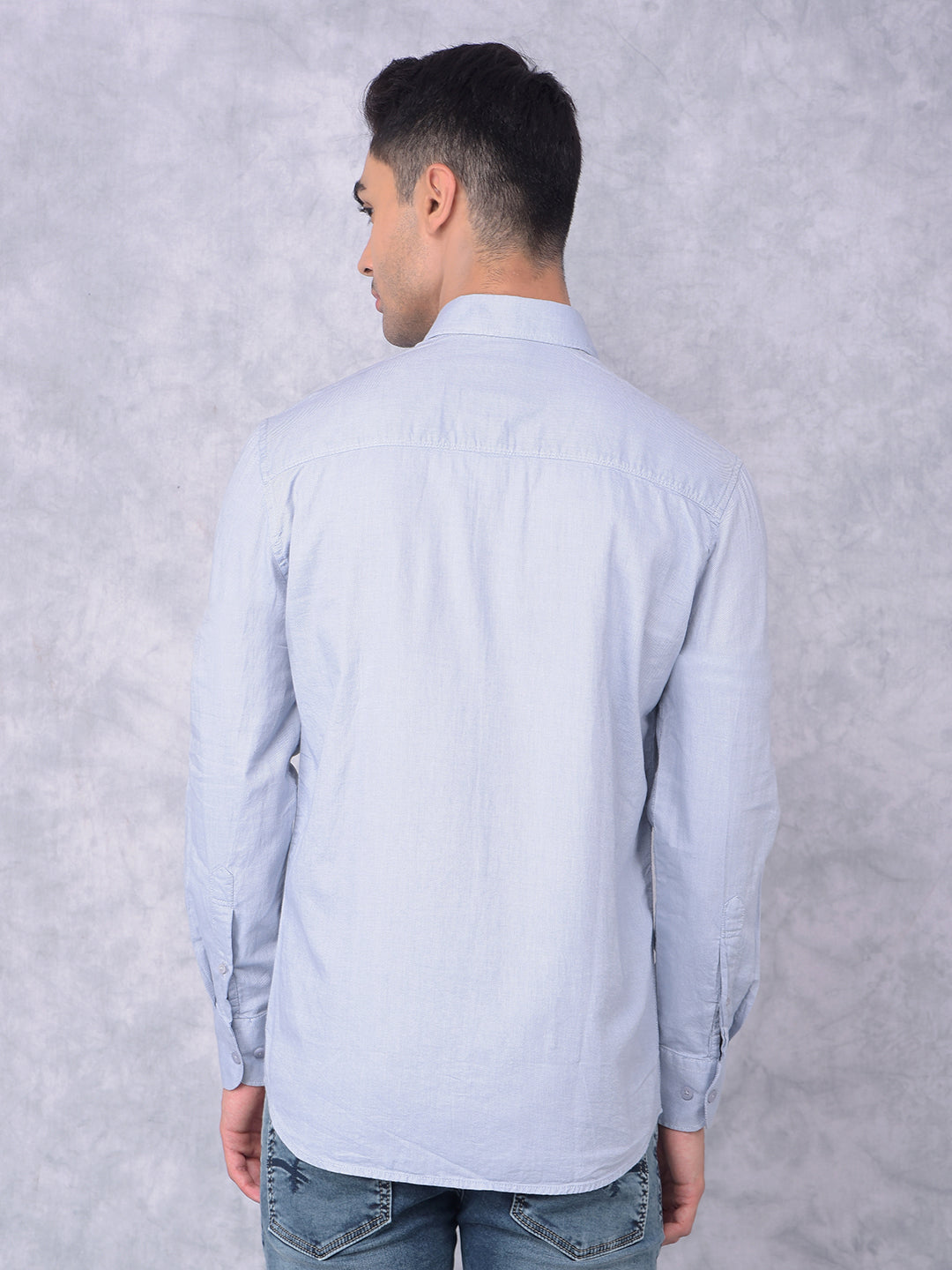 Grey 100% Cotton Shirt-Men Shirts-Crimsoune Club