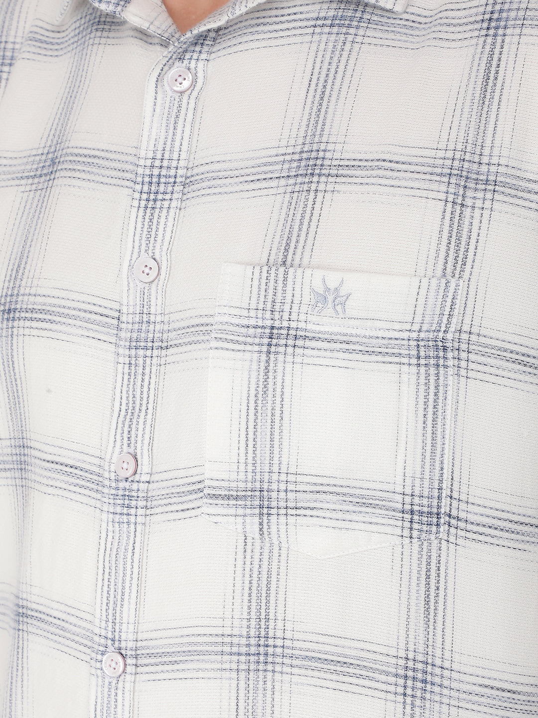 White Checked Check Shirt-Men Shirts-Crimsoune Club