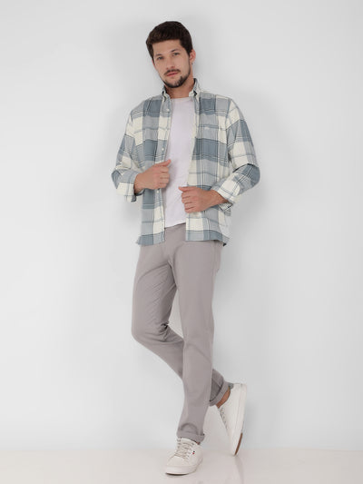 Blue Checked Check Shirt-Men Shirts-Crimsoune Club