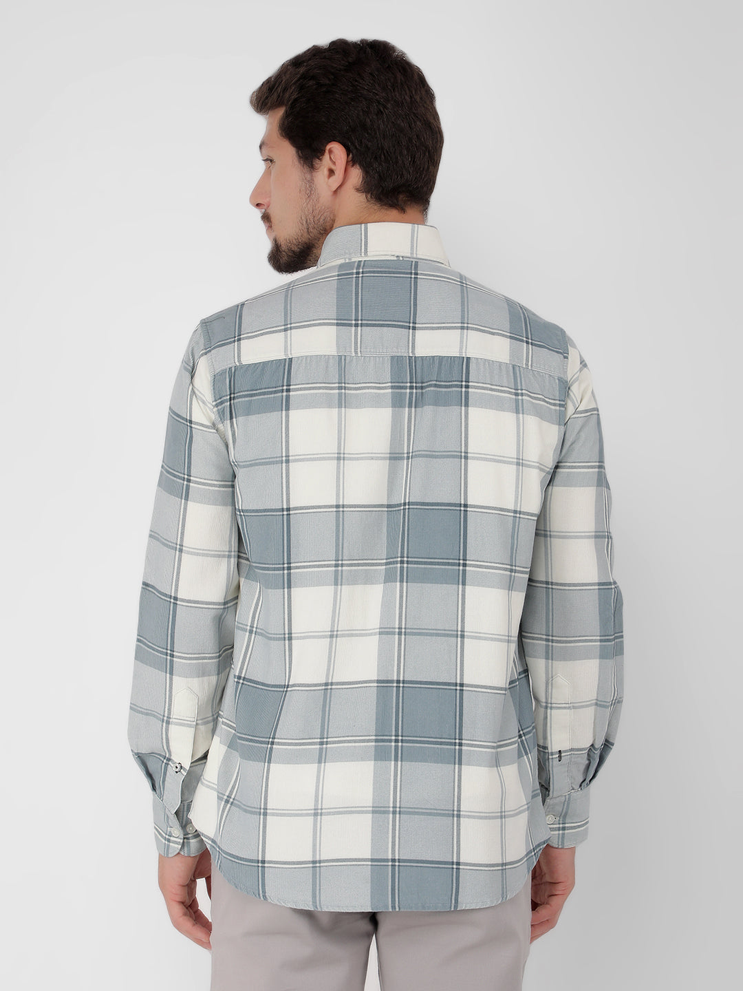 Blue Checked Check Shirt-Men Shirts-Crimsoune Club