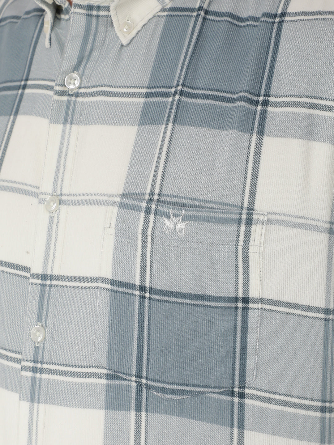 Blue Checked Check Shirt-Men Shirts-Crimsoune Club