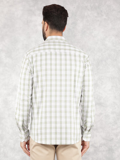 Green Checked 100% Cotton Shirt-Men Shirts-Crimsoune Club