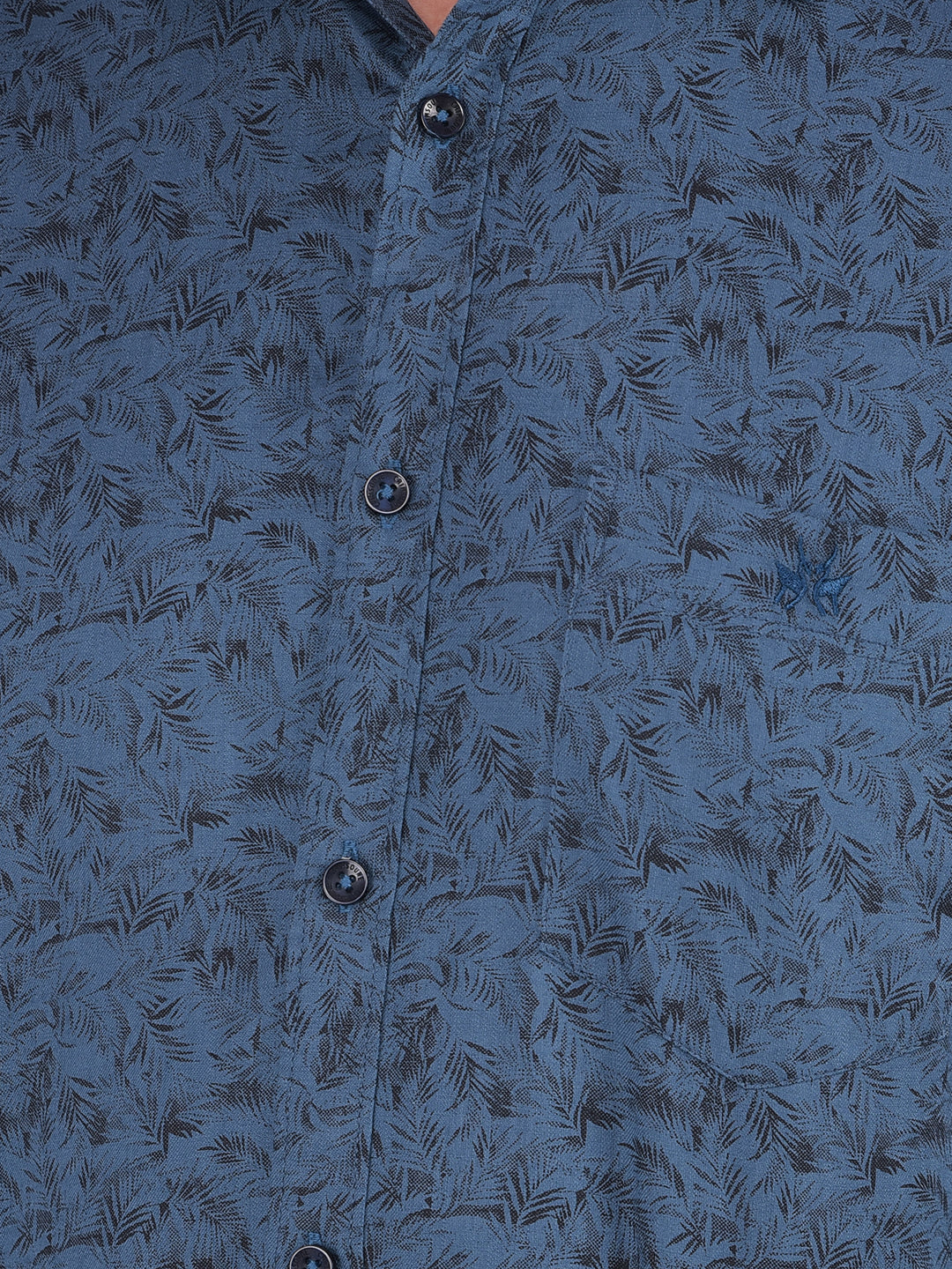 Green Floral Print 100% Cotton Shirt-Men Shirts-Crimsoune Club