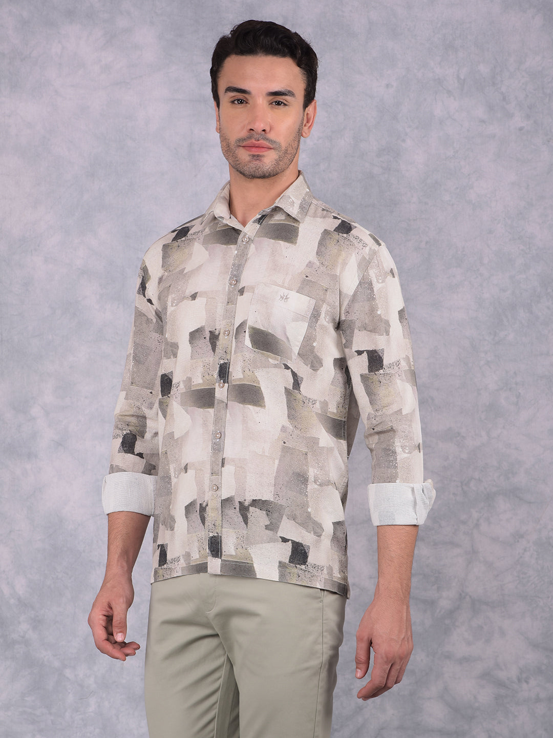 Multi-Color Printed 100% Cotton Shirt-Men Shirts-Crimsoune Club