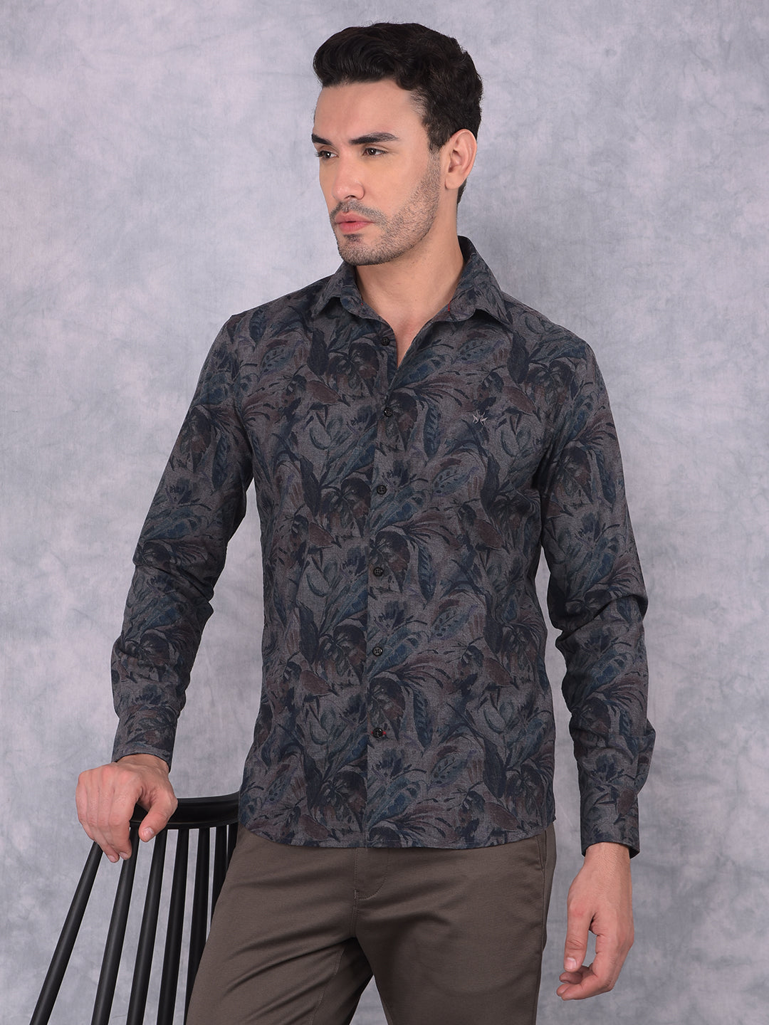 Multi-Color Floral Print Shirt-Men Shirts-Crimsoune Club