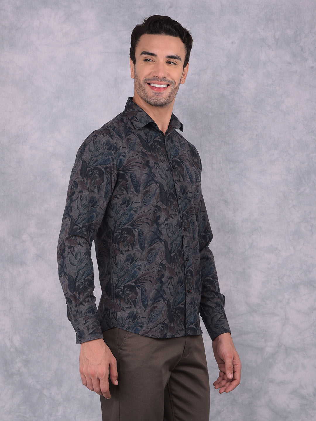 Multi-Color Floral Print Shirt-Men Shirts-Crimsoune Club