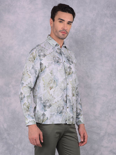 Multi-Color Floral Print Linen Shirt-Men Shirts-Crimsoune Club