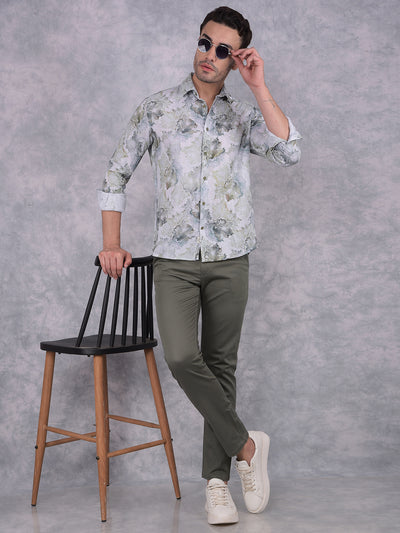 Multi-Color Floral Print Linen Shirt-Men Shirts-Crimsoune Club