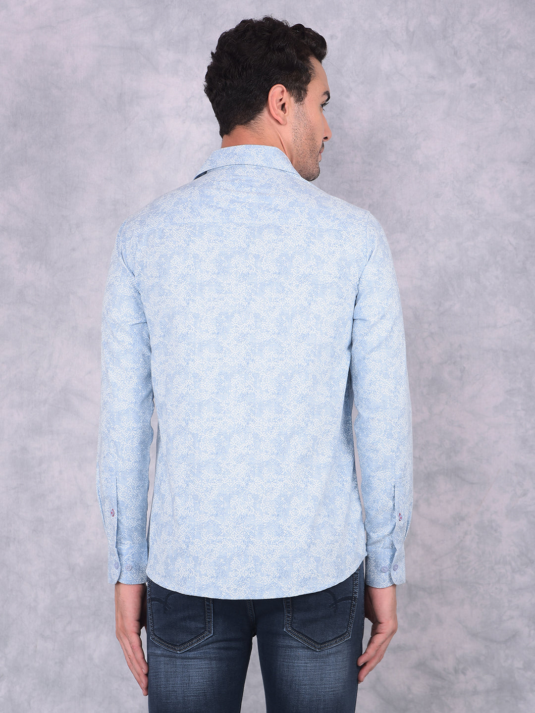 Blue Printed Shirt