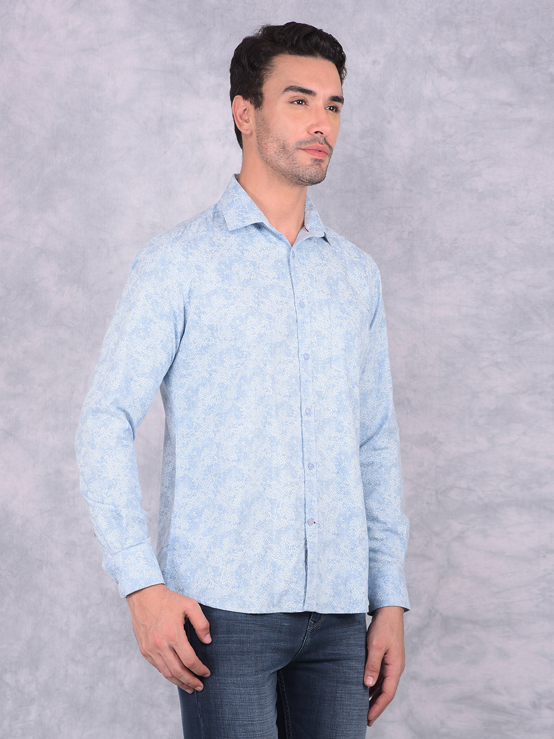 Blue Printed Shirt