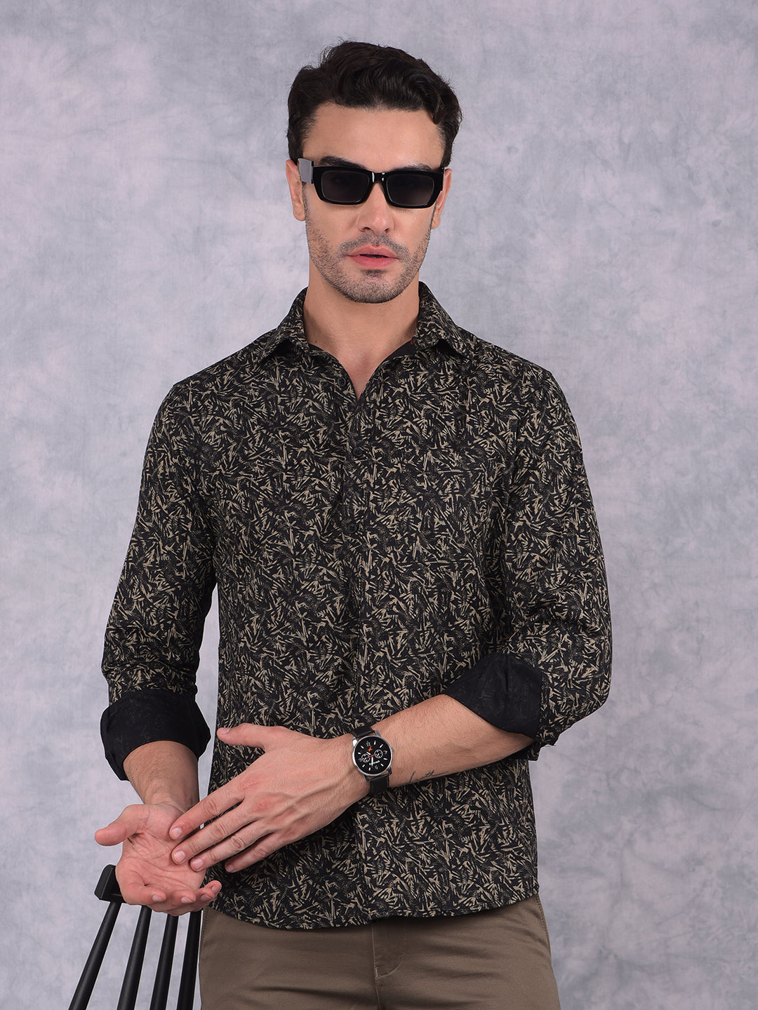 Multi-Color Printed 100% Cotton Shirt-Men Shirts-Crimsoune Club