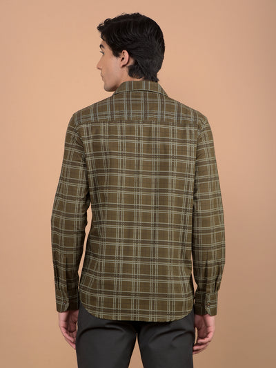 Brown Checked Shirt-Men Shirts-Crimsoune Club