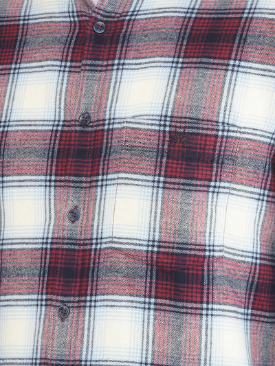 Brown Checked 100% Cotton Shirt-Men Shirts-Crimsoune Club