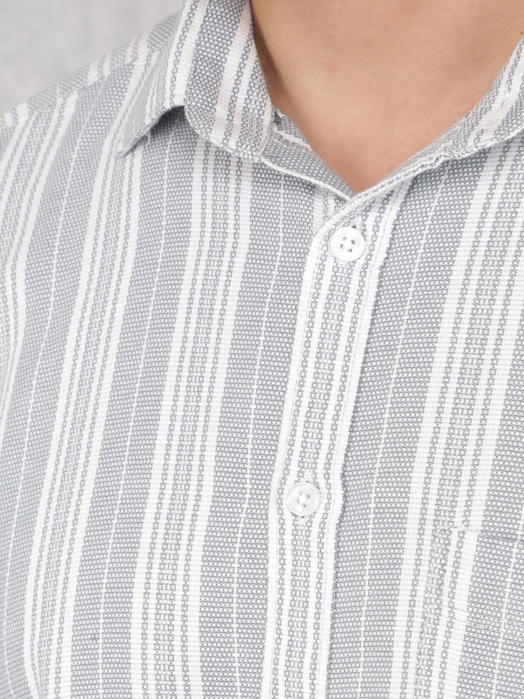 Blue Vertical Stripes 100% Cotton Shirt-Men Shirts-Crimsoune Club