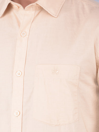 Beige Shirt-Men Shirts-Crimsoune Club