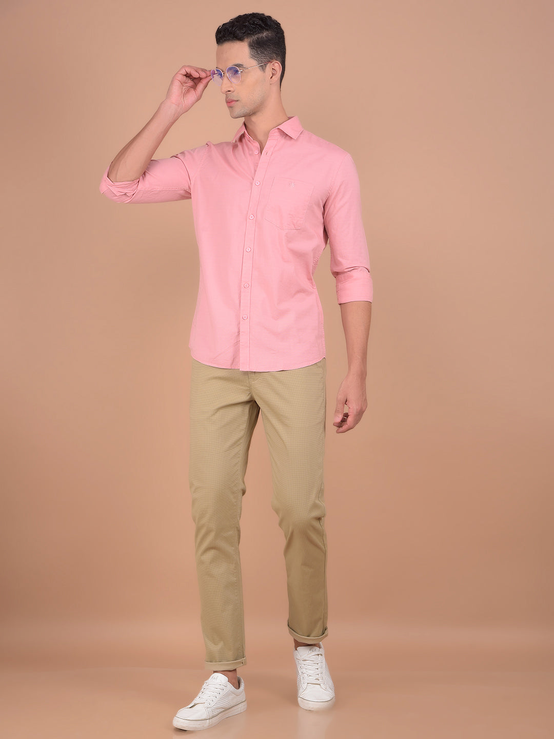 Pink Horizontal Stripes Shirt-Men Shirts-Crimsoune Club